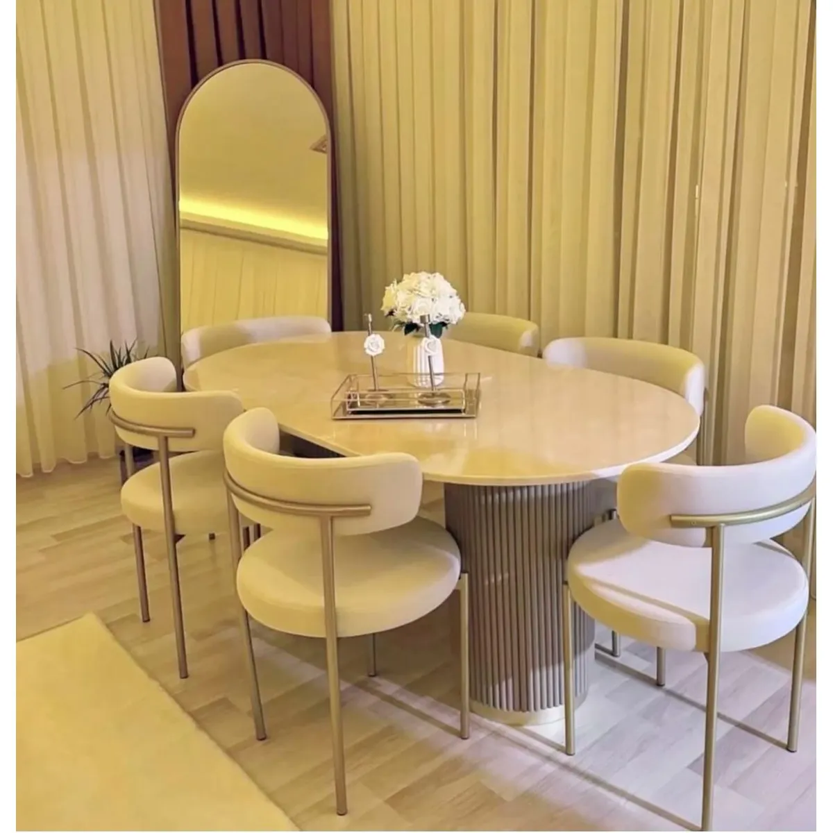 STIL NOVO - JUEGO DE COMEDOR 6 SILLAS VERA BEIGE