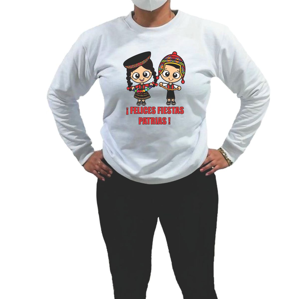 GENERICO - Polera Mujer Diseño Cholitos - Blanco