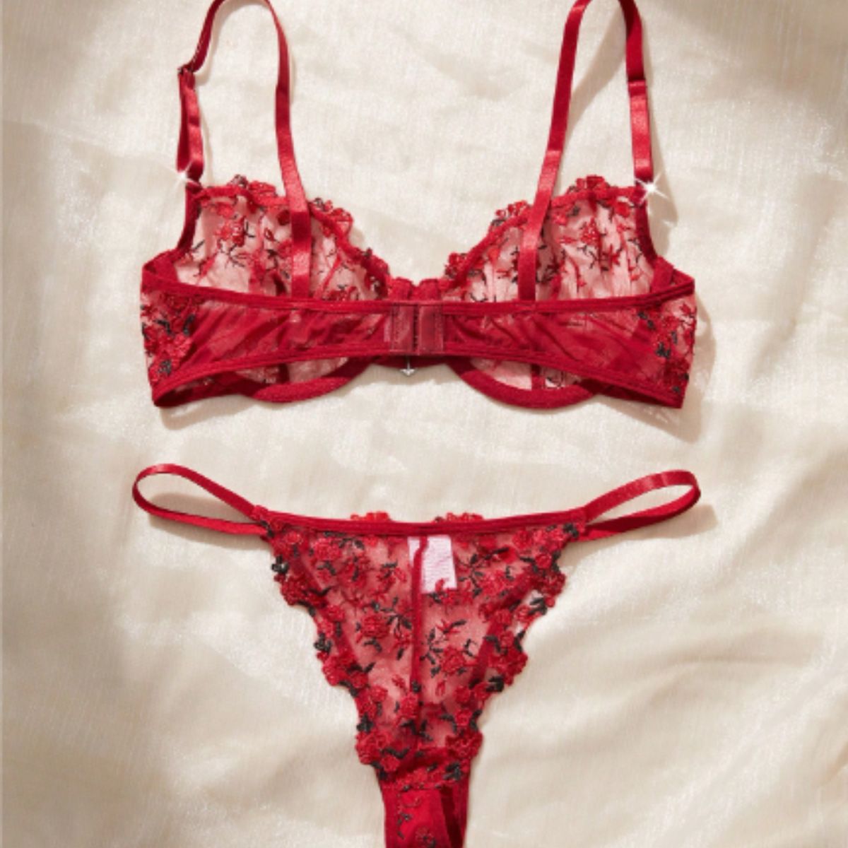 GENERICO - Set de Lencería rojo para mujer M - LISA