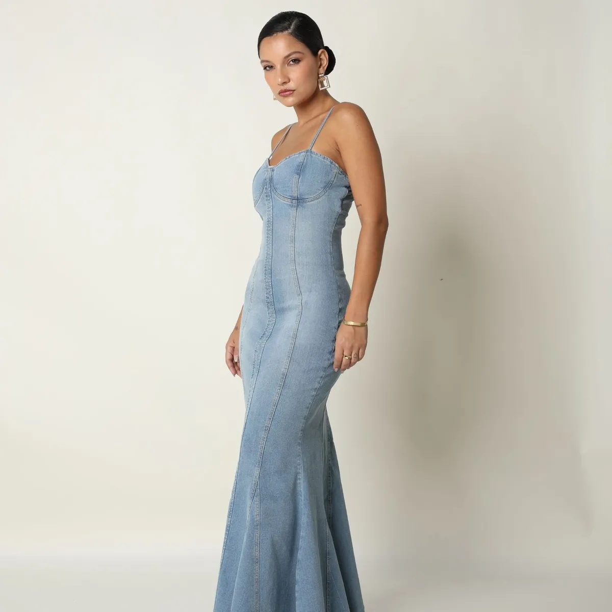 JHAN HIDS - Vestido Largo Denim Nara