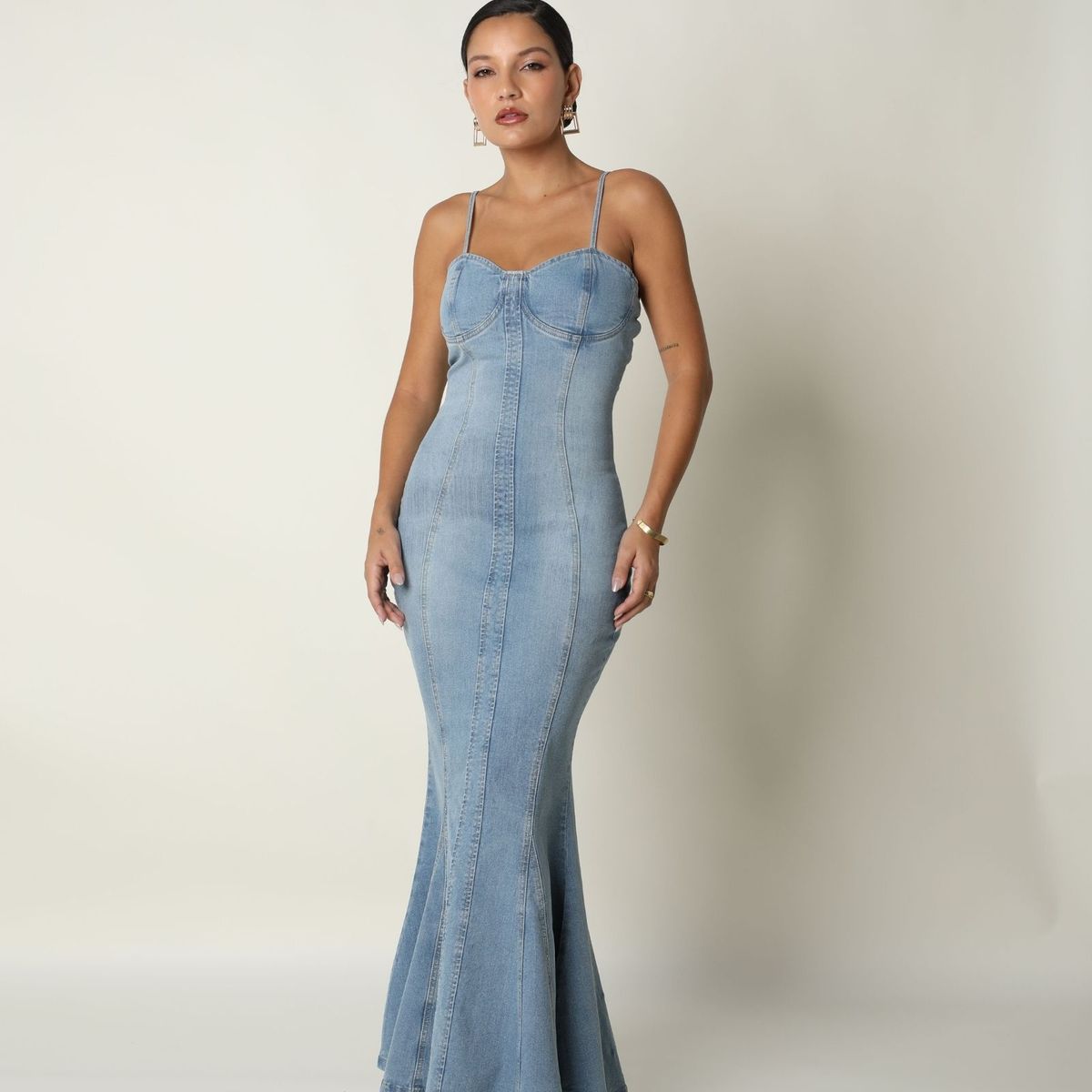 JHAN HIDS - Vestido Largo Denim Nara
