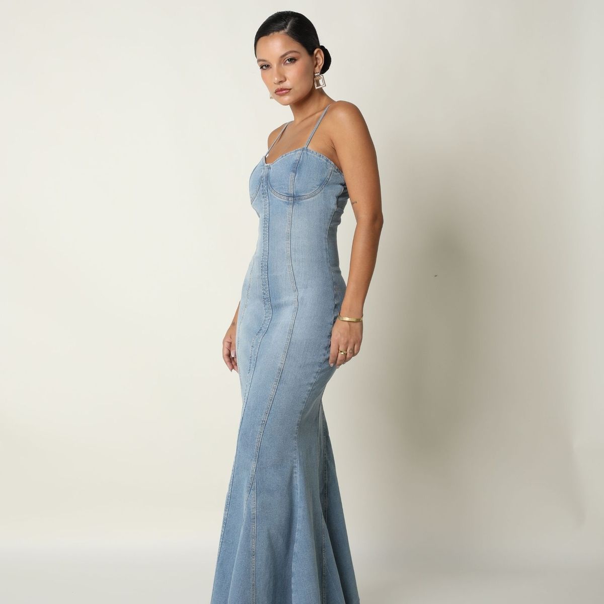 JHAN HIDS - Vestido Largo Denim Nara