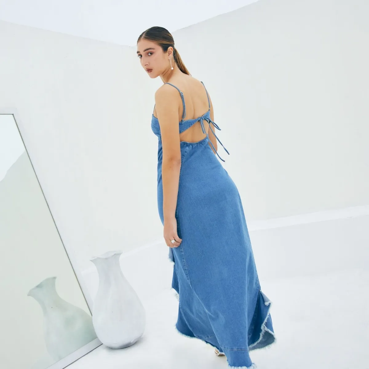 JHAN HIDS - Vestido Midi Denim Alba