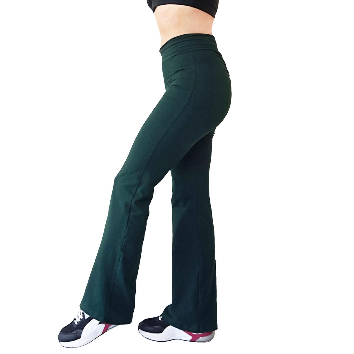 KINETIX - Pantalón Kinetix Flare Jazz Algodón Verde Oscuro Mujer