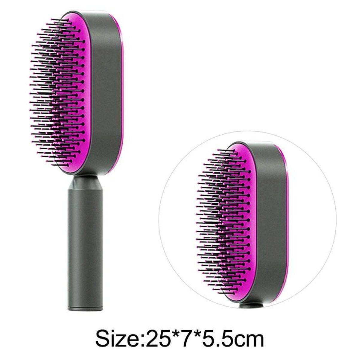 GENERICO - Cepillo De Pelo Autolimpiante Nuevo Cepillo 3d Air - Color Púrpura