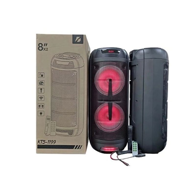 GENERICO - Parlante KTS con Control Remoto y Microfono de 8pulg