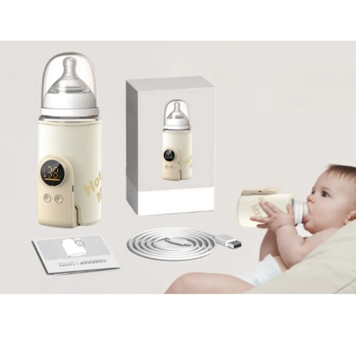 GENERICO - almohadilla Calentador Biberon recargable Digital