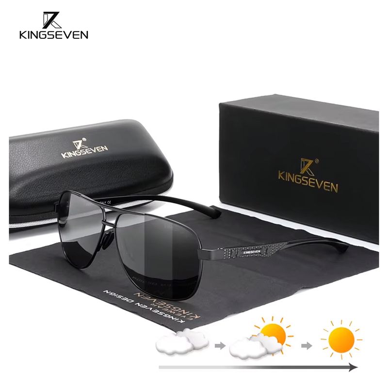 KINGSEVEN - Lentes de sol Polarizado uv400 Kingseven Fotocromatic 7188