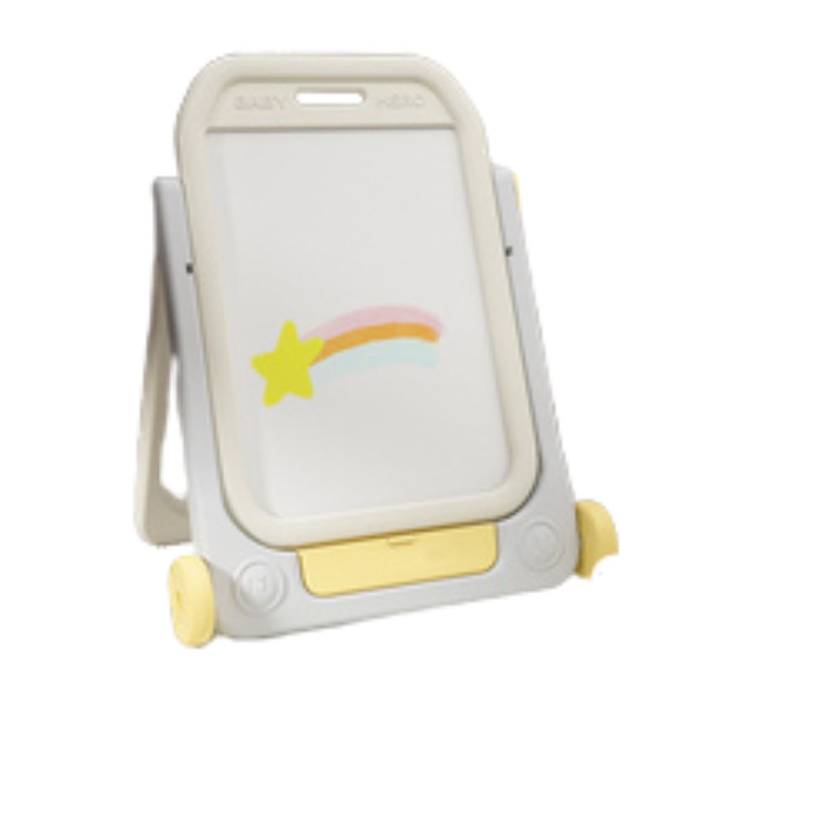 GENERICO - Pizarra acrílica y magnética para niños con ruedas blanco