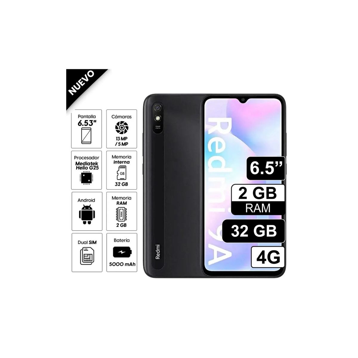 XIAOMI - Celular XIAOMI 9A 2GB RAM+32GB