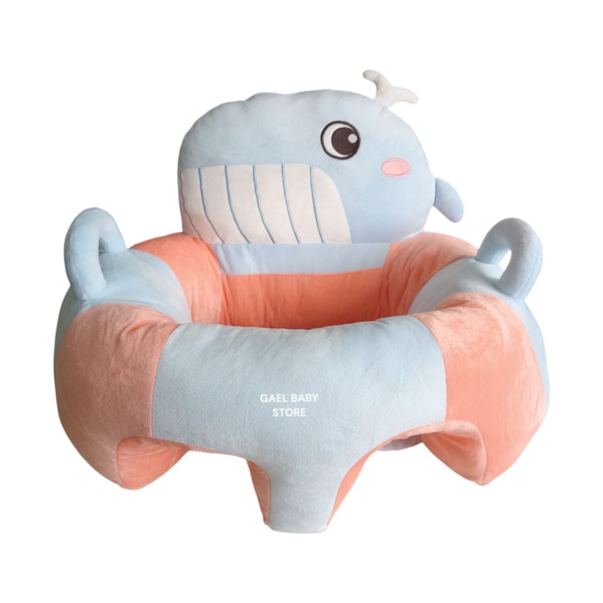 GENERICO - ASIENTO DE APOYO DISEÑO BALLENA PARA BEBÉ COLOR CELESTE