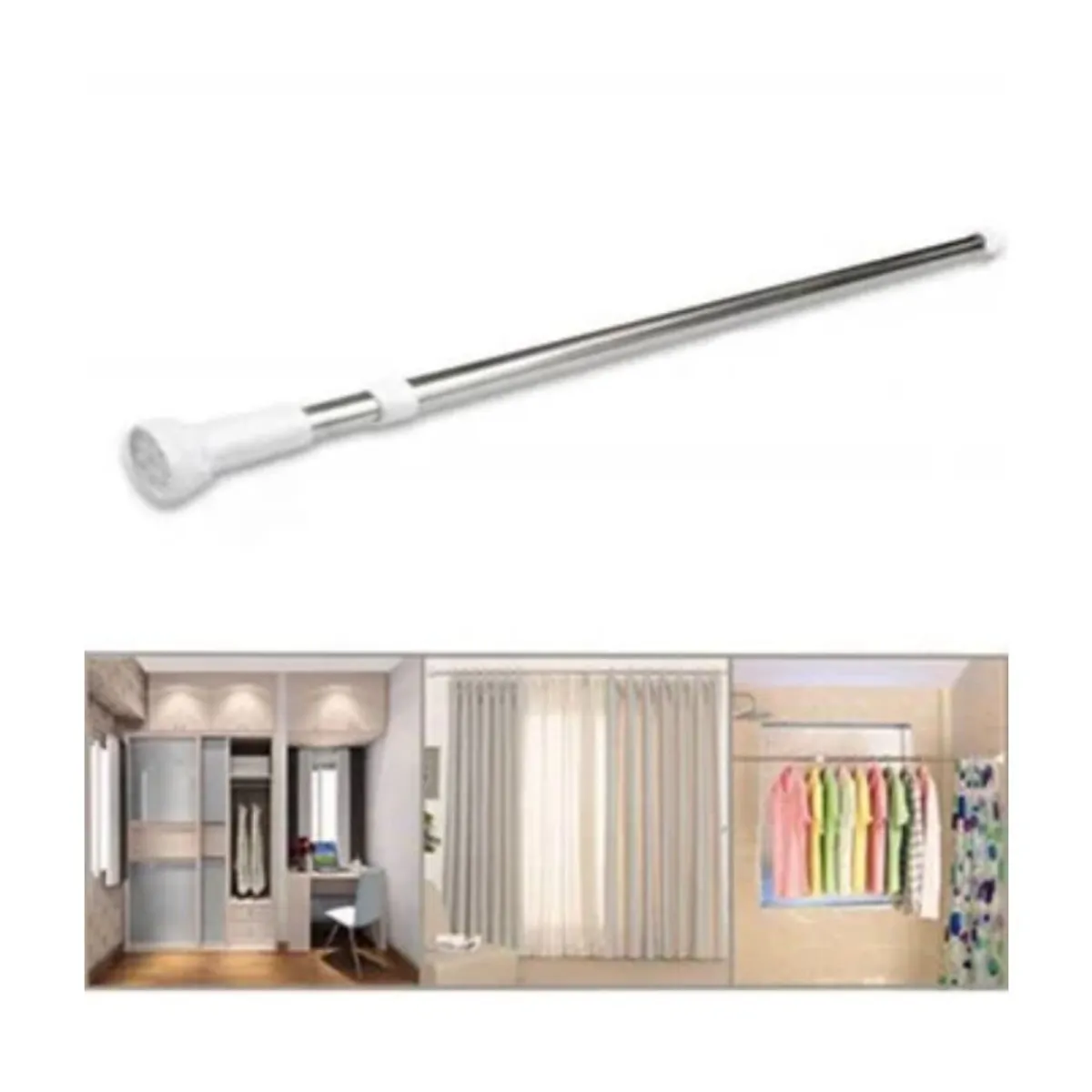 GENERICO - Barra de Cortina de Ducha Extensible Para Baño