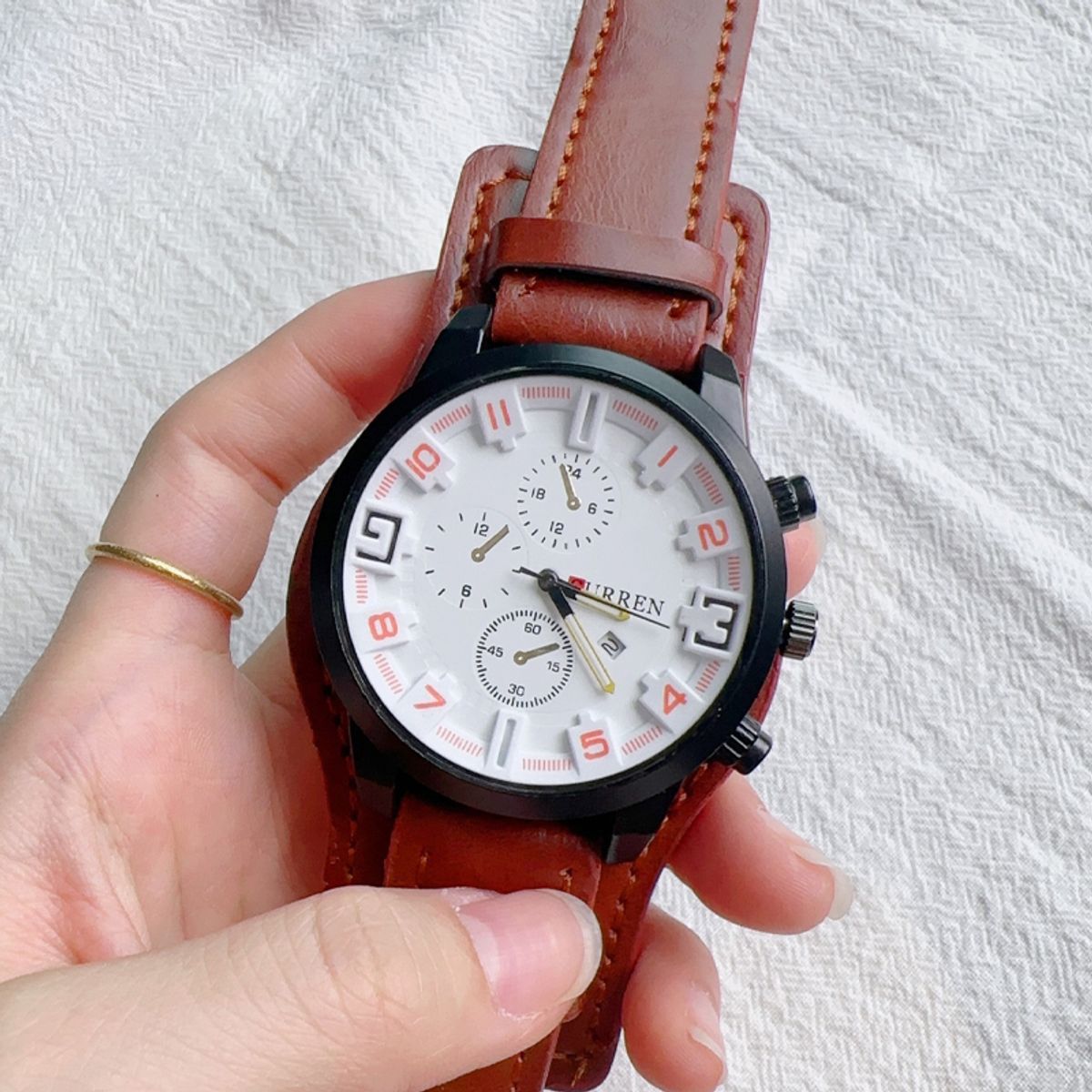OVOTOUMI - Toumi KTE reloj mecánico de gran dial impermeable - Negro