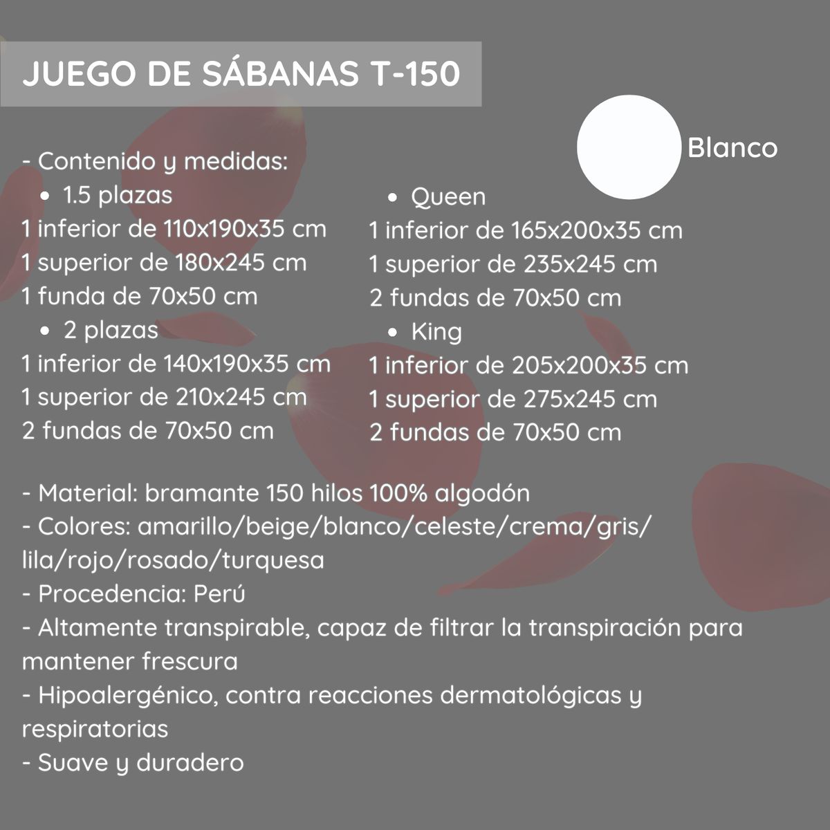 GENERICO - Juego de sábanas Cool House T-150 100% algodón