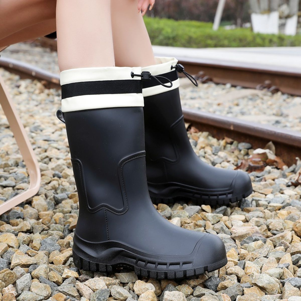 BLWOENS - Botas para lluvia Mujer - Negro