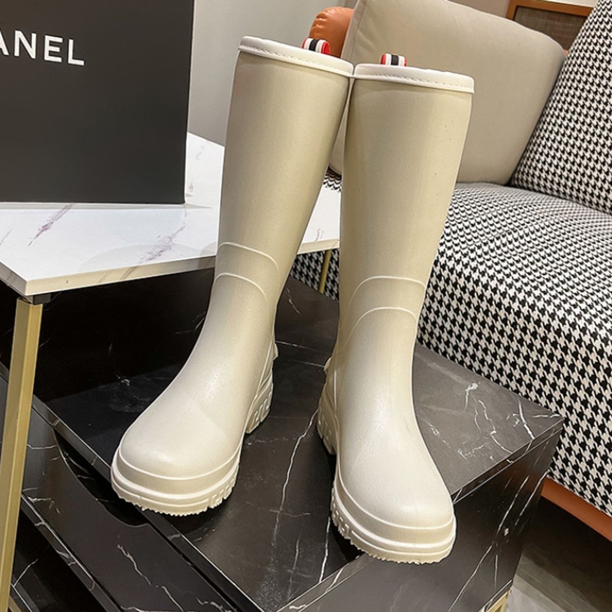 BLWOENS - Botas para lluvia Mujer - Beige