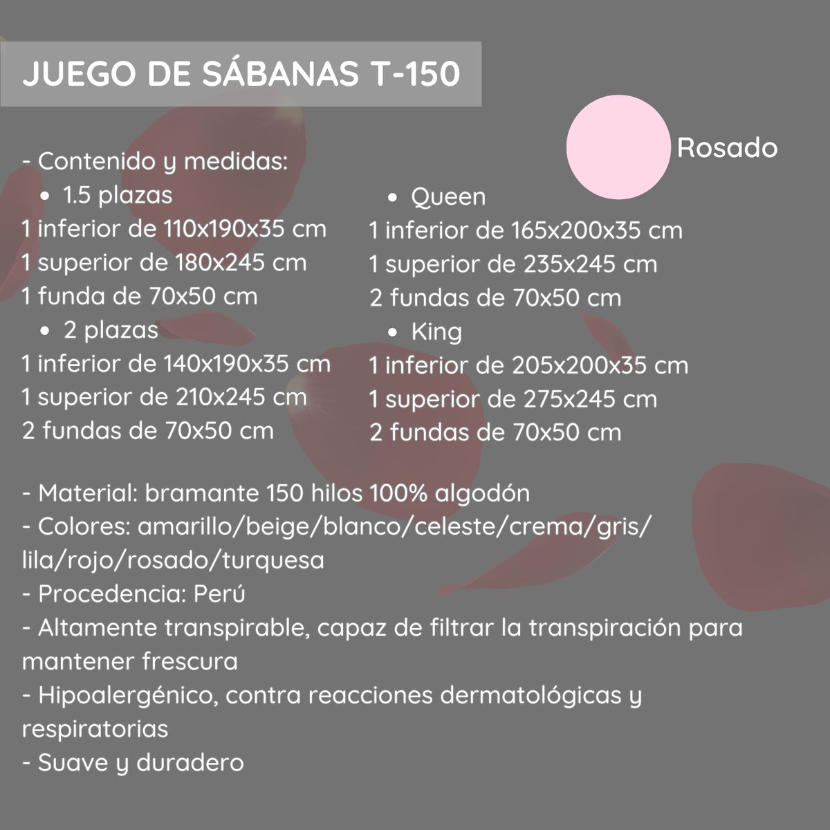 GENERICO - Juego de sábanas Cool House T-150 100% algodón