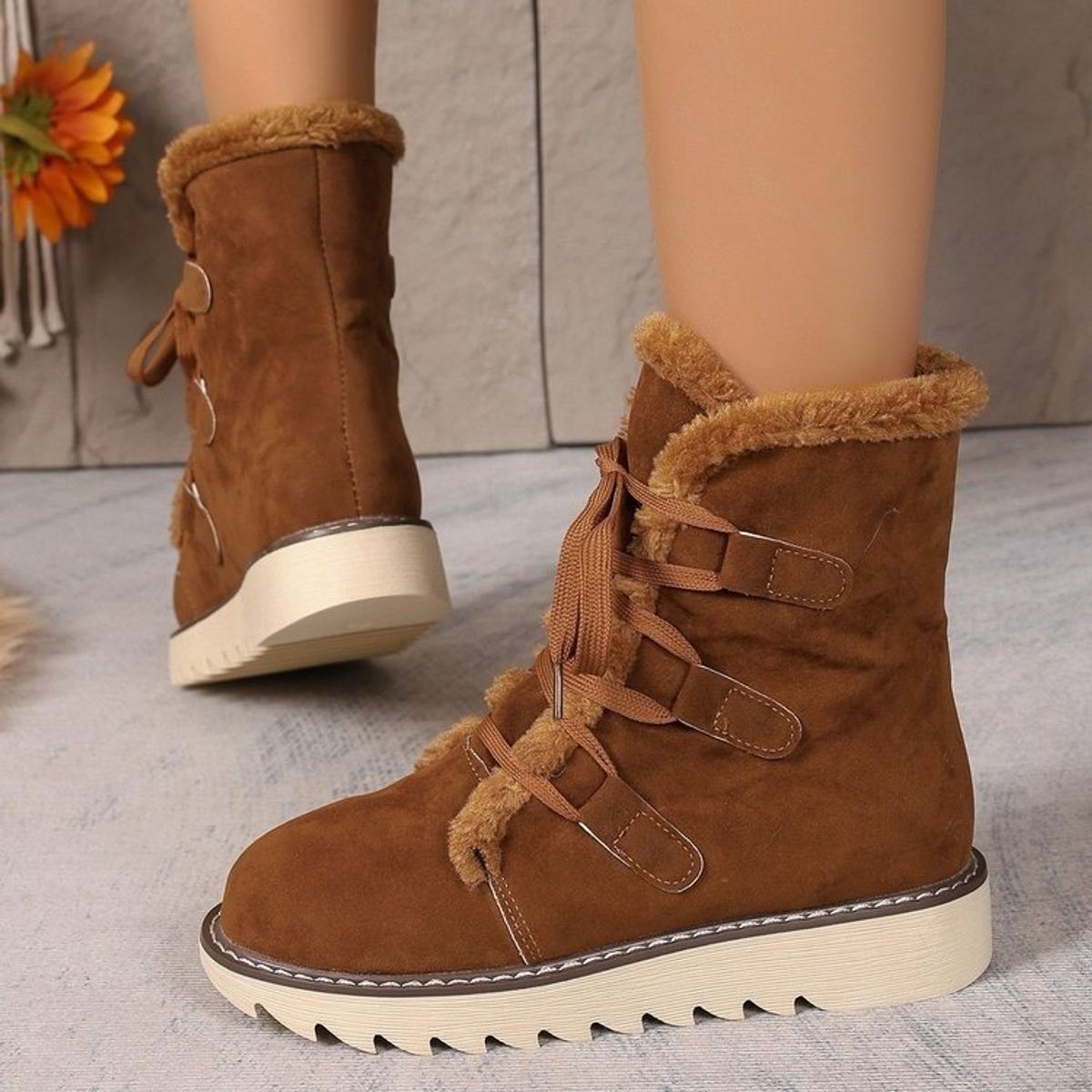BLWOENS - Botas de invierno Mujer - Café