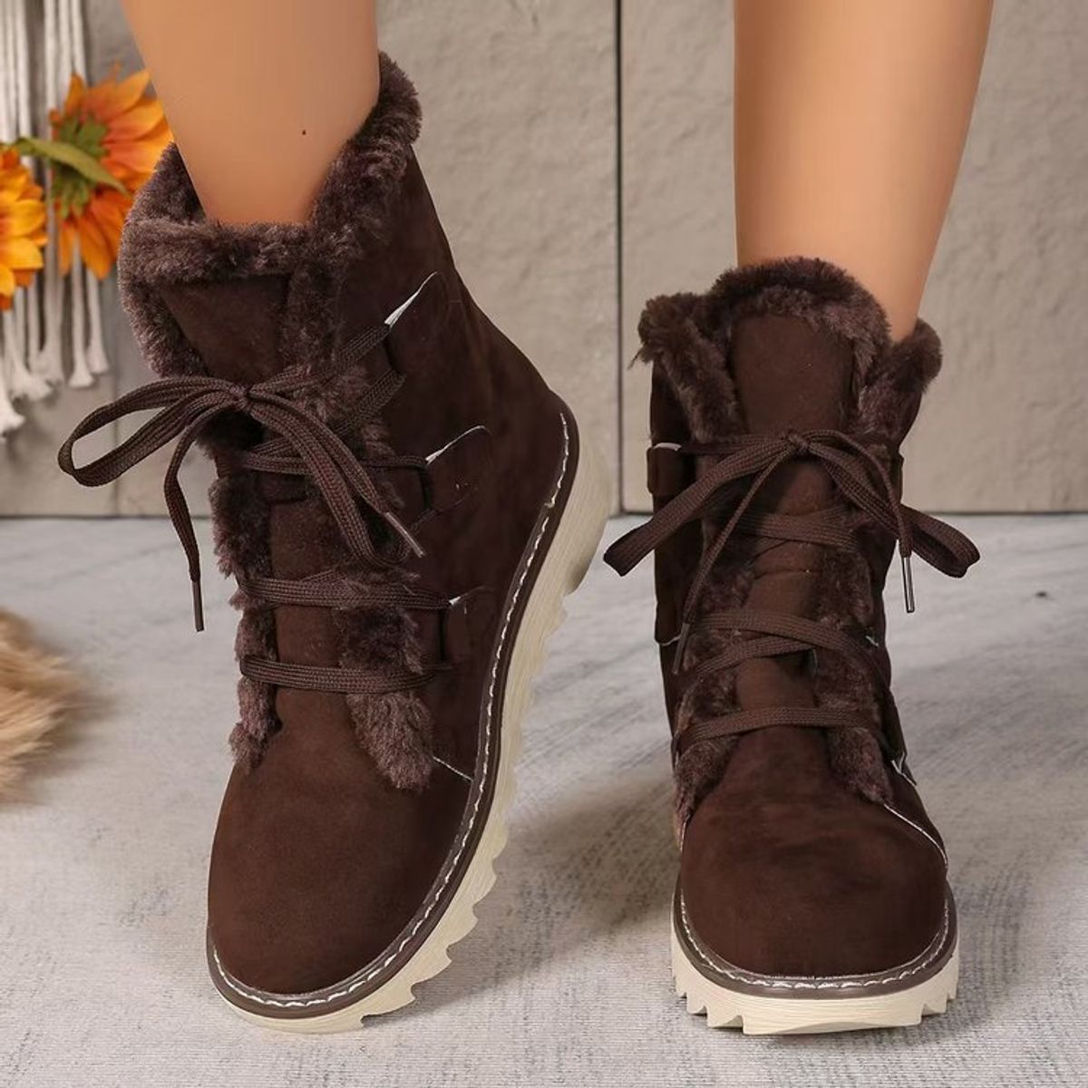 BLWOENS - Botas de invierno Mujer - Café