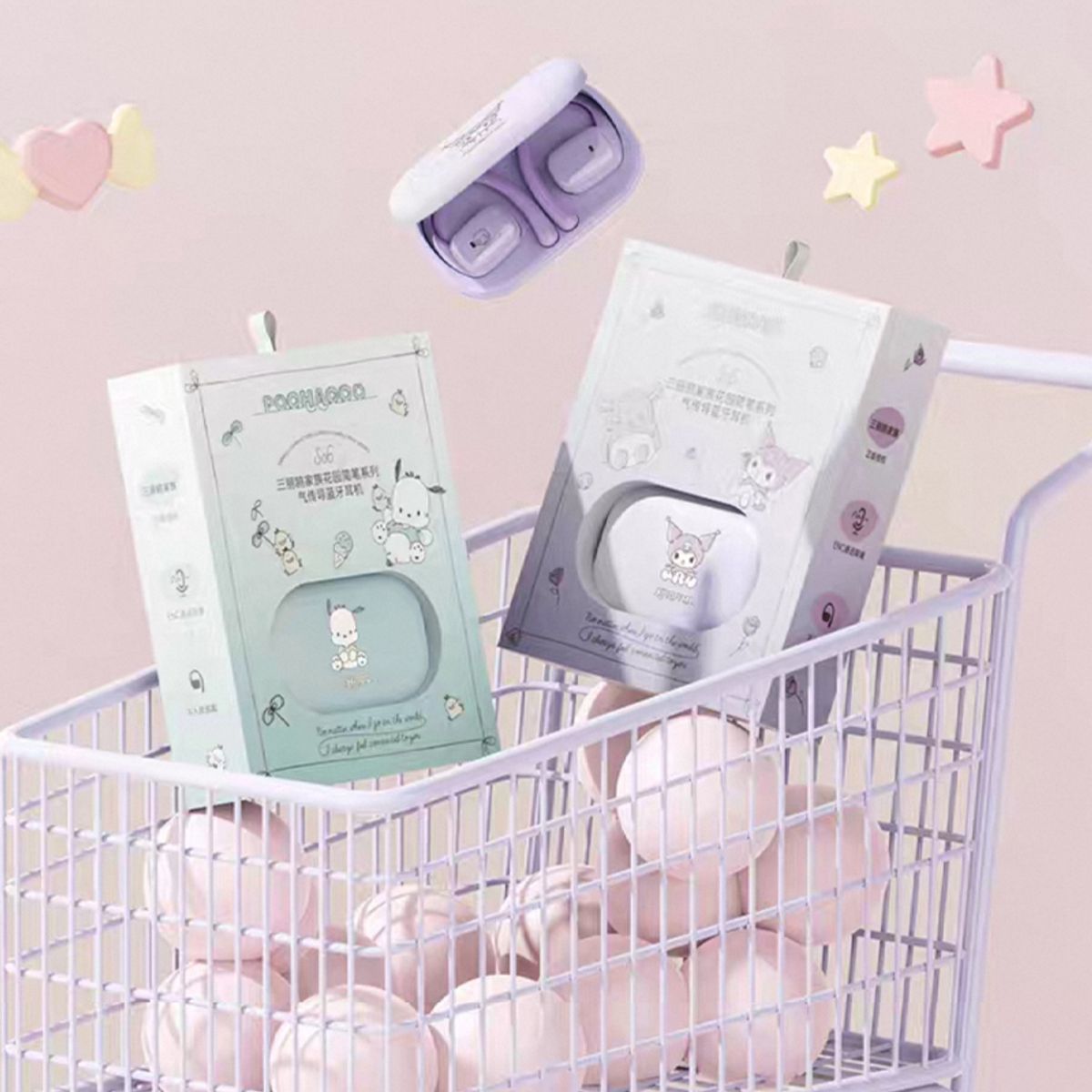 OVOTOUMI - Audífonos Kuromi S06 De Tws Auriculares Bluetooth 54-Morado