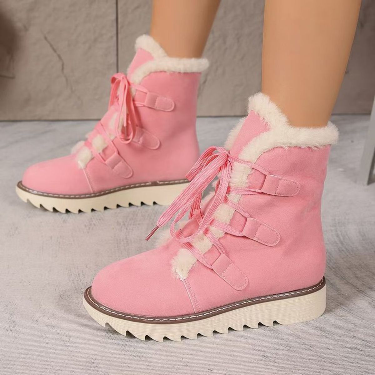 BLWOENS - Botas de invierno Mujer - Rosado