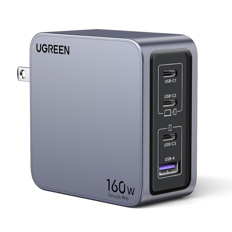 UGREEN - Cargador UGREEN Nexode Pro 160W GaN 2x USB-C USB-A Slim X753 - 25876