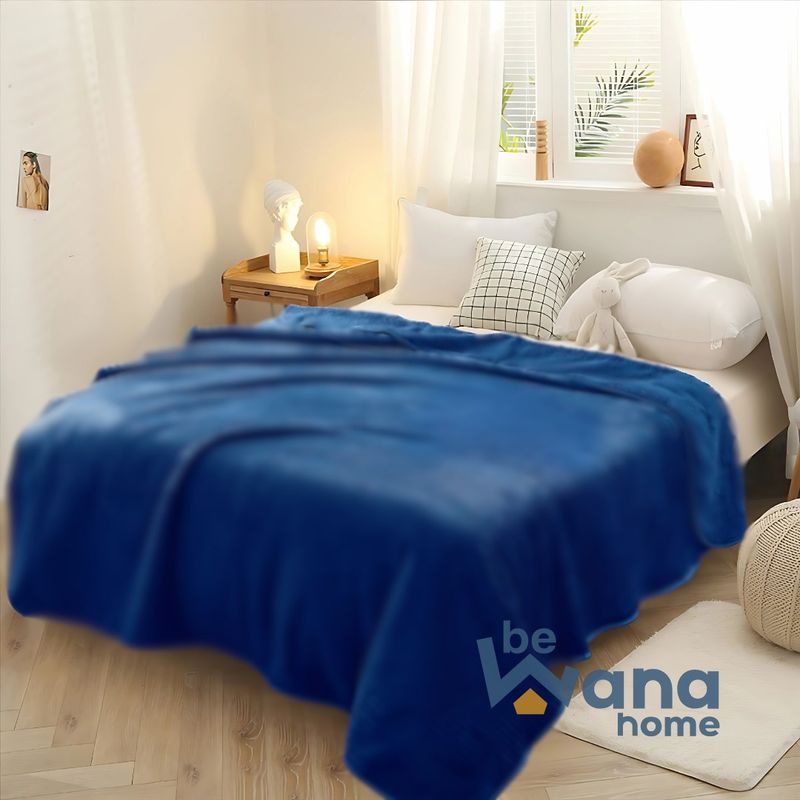 CASATEX - Manta Polar Antialérgica Delgada PREMIUM 2PLZ Azul