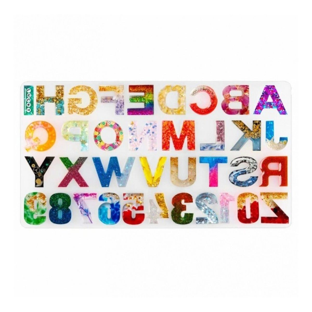 ZIMRAHYG - Molde De Letra De Silicona De Resina Epoxi Diy De 152 Piezas