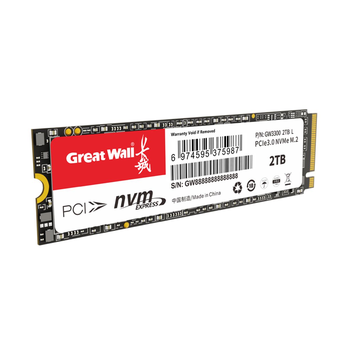 GREAT WALL - Disco Dure SSD Great Wall 1TB PCIe30 NVMe M2 GW3300