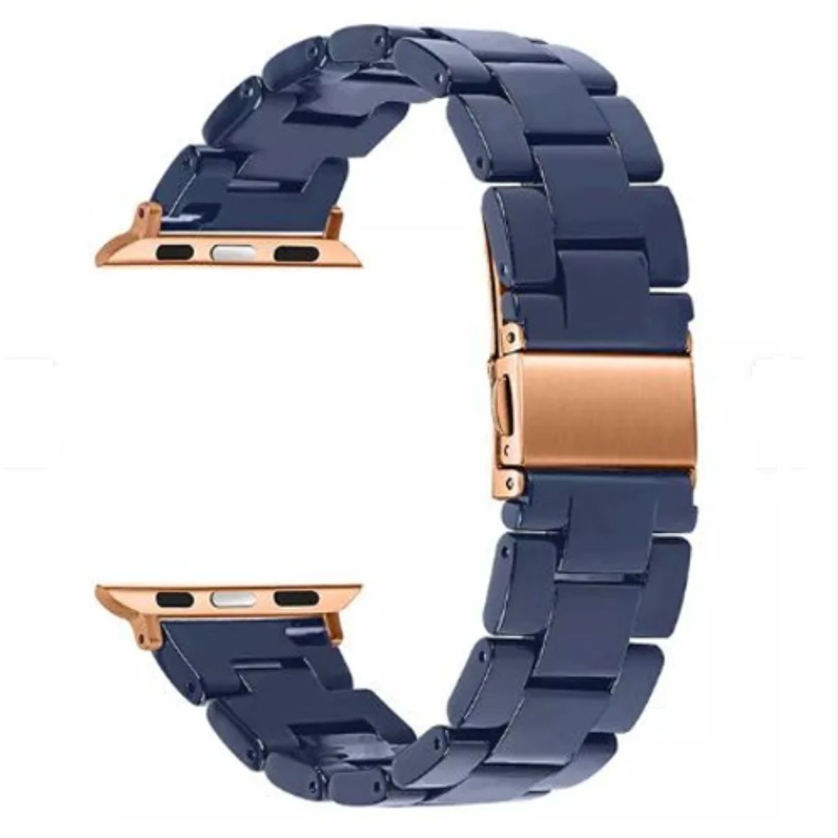 GENERICO - Correa Resina y Acero para Apple Watch 45mm - AZUL
