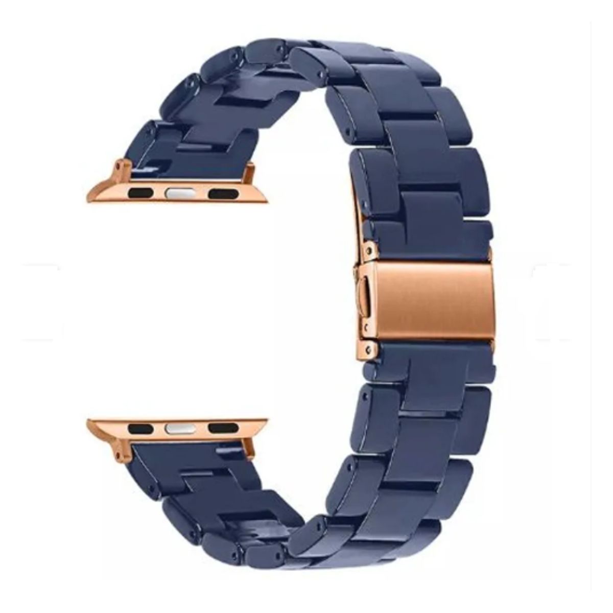 GENERICO - Correa Resina y Acero para Apple Watch 45mm - AZUL