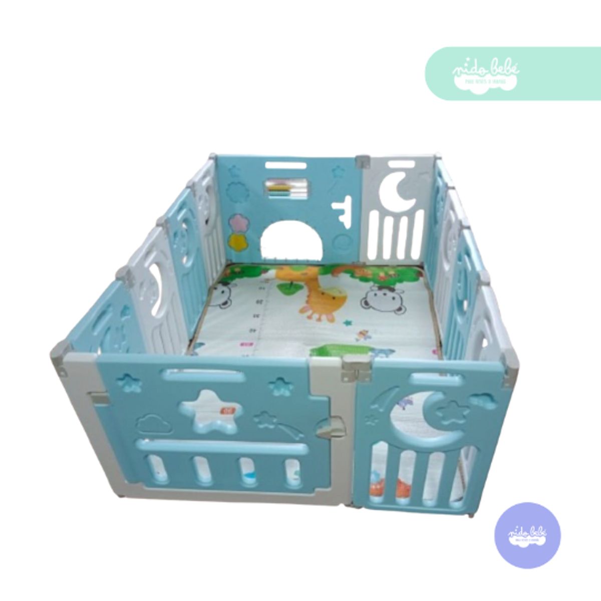 BABY - Cerco plegable de bebe Luna baby Celeste