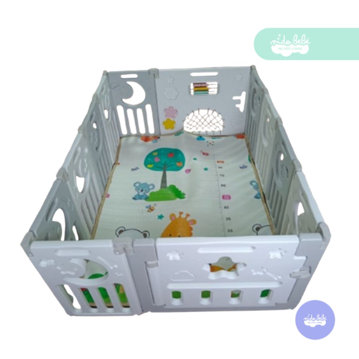 Baby - Cerco plegable de bebe Luna baby plomo