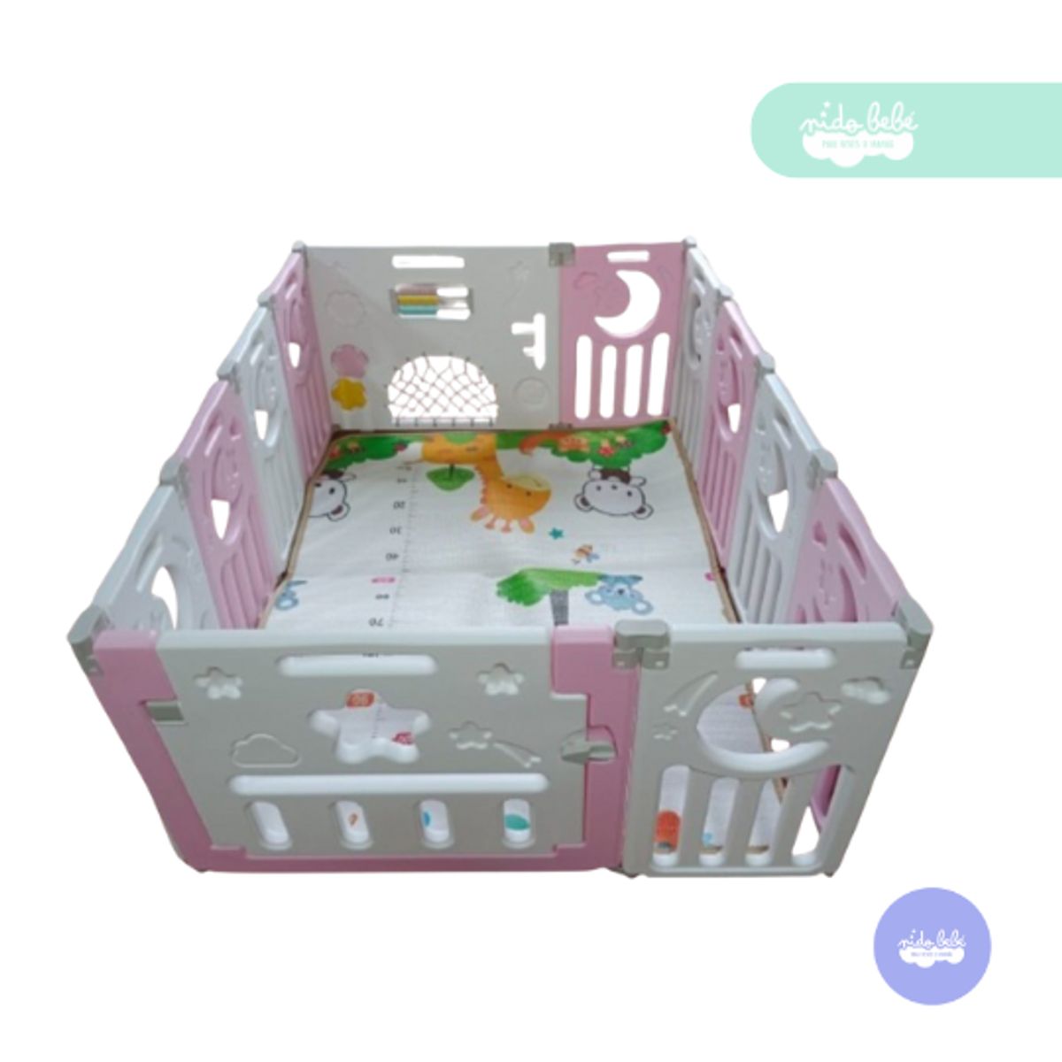 Baby - Cerco plegable de bebe Luna baby pink