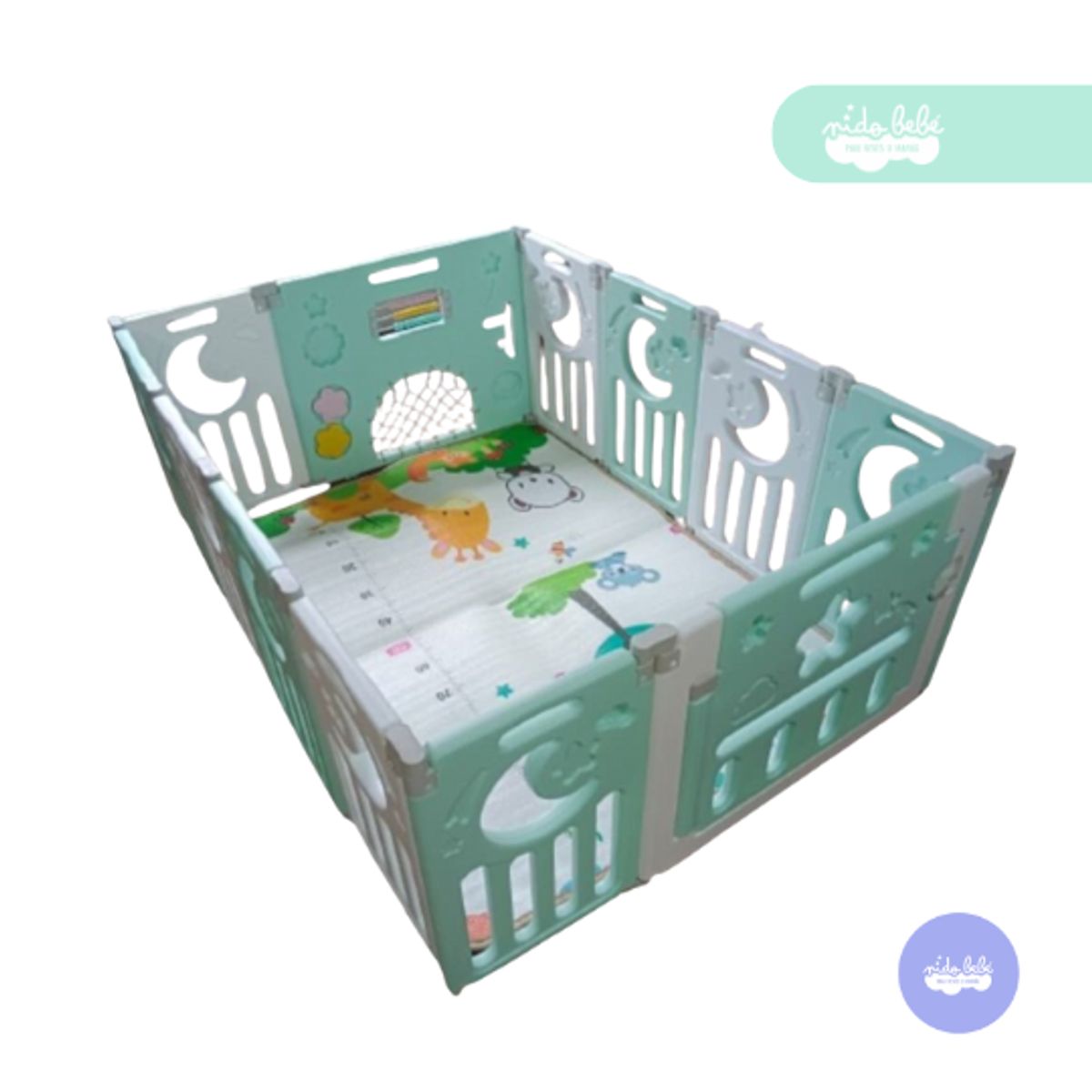 BABY - Cerco plegable de bebe Luna baby verde