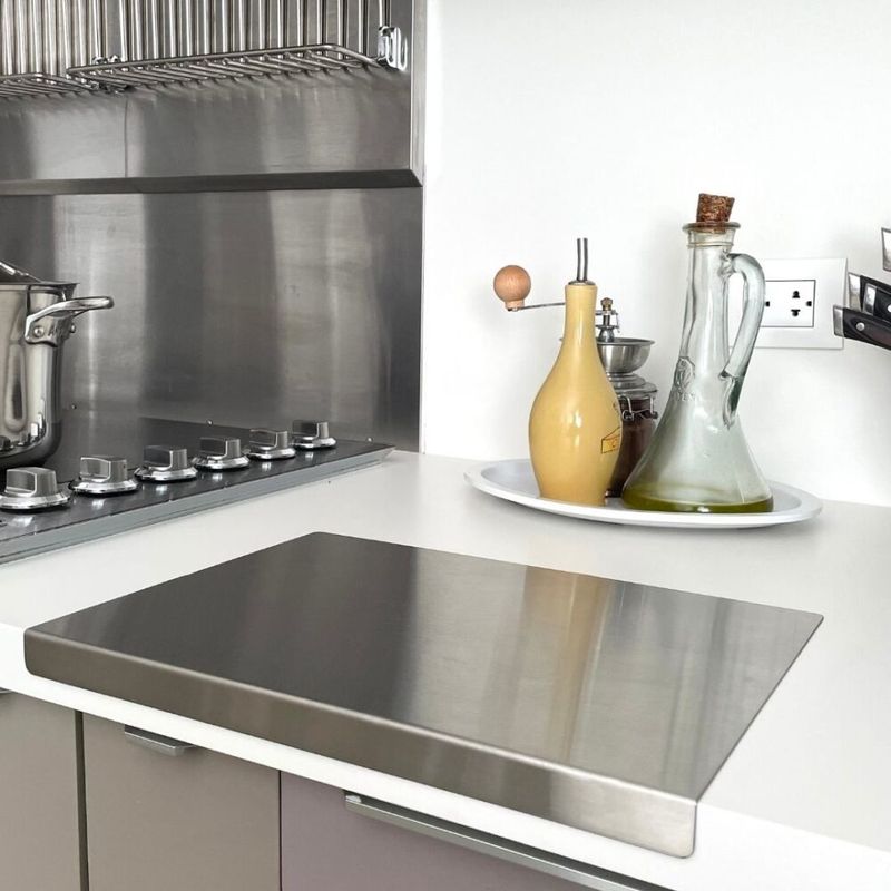 GENERICO - Tabla de picar en Acero inoxidable 400x275x250mm