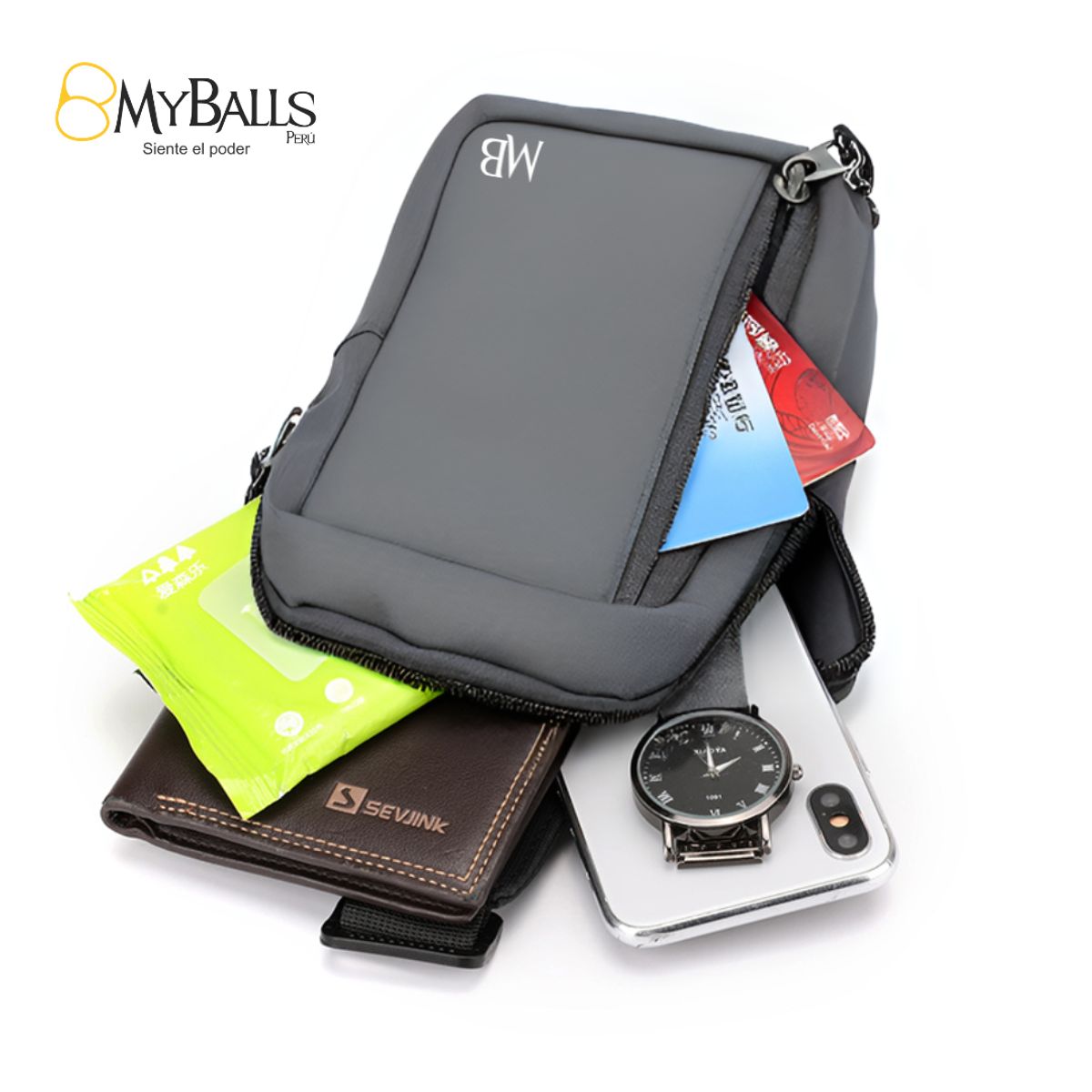 MY BALLS PERÚ - Mini Bolso de Pecho Mens MB - Canguro hombre