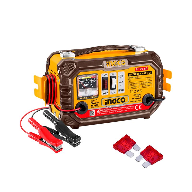 INGCO TOOLS - Cargador De Baterías 612voltios Clase H Ingco Ing-cb1501 Autos