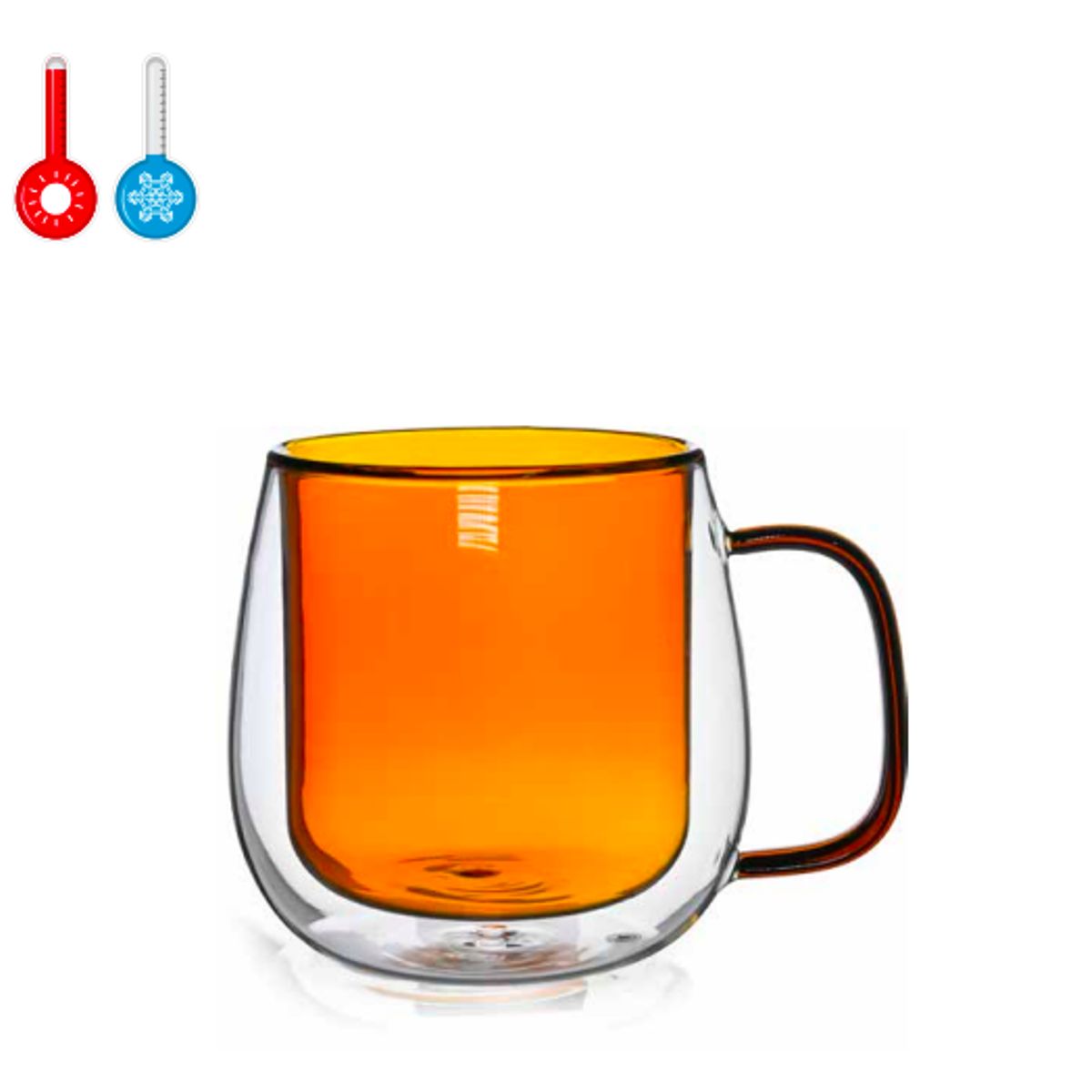 GENERICO - SET 4 TAZAS DOBLE FONDO 350ML