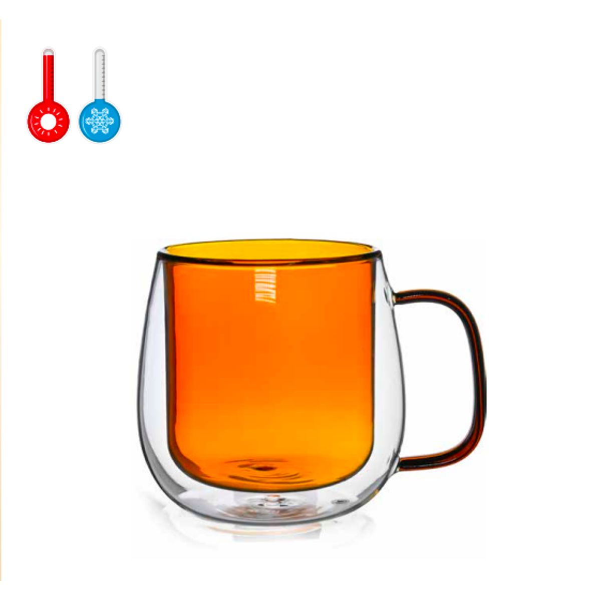 GENERICO - SET 4 TAZAS DOBLE FONDO 350ML