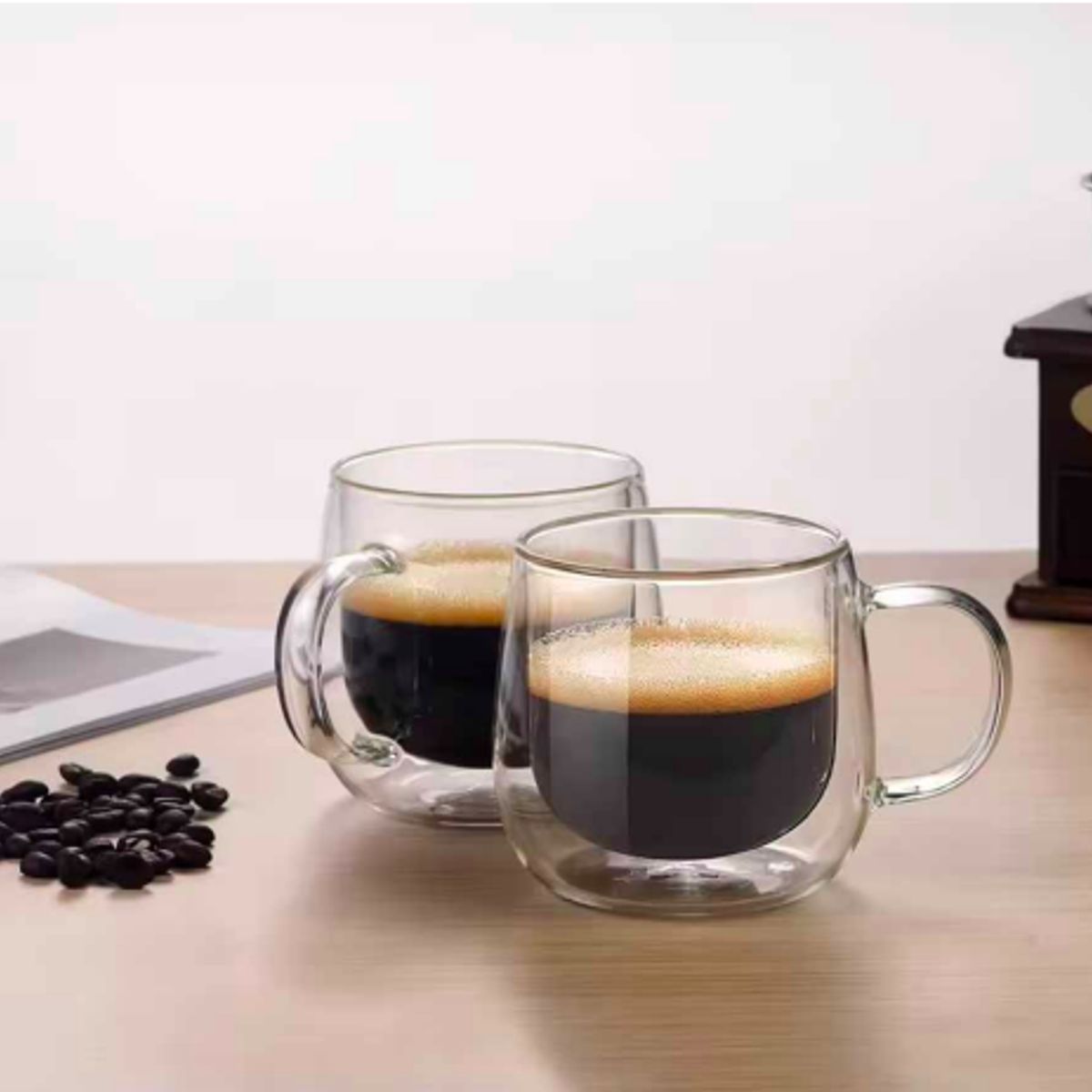 GENERICO - SET 4 TAZAS DOBLE FONDO 440ML