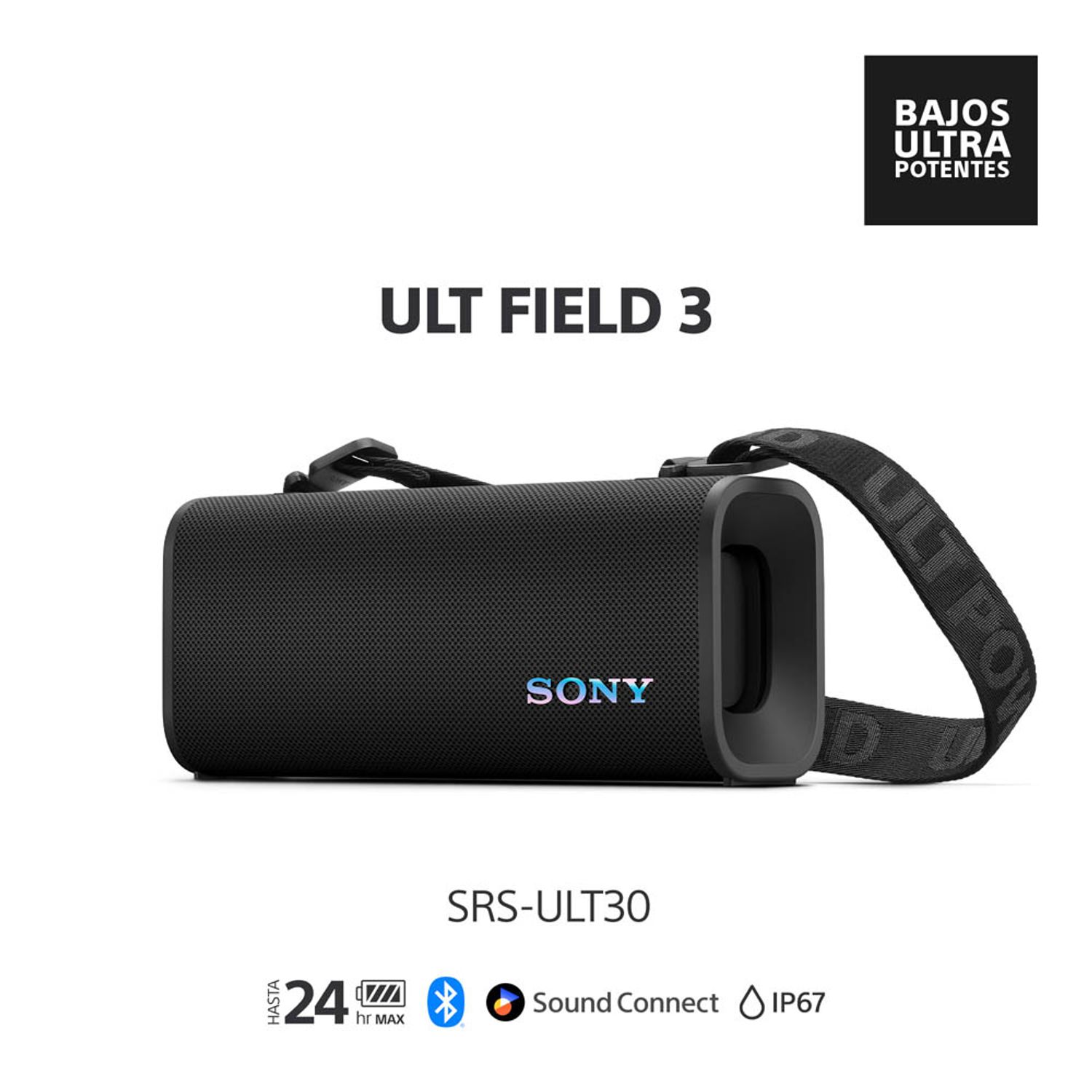 Sony Parlante Bluetooth SRS-ULT30 Portátil ULT FIELD 3 Negro SONY