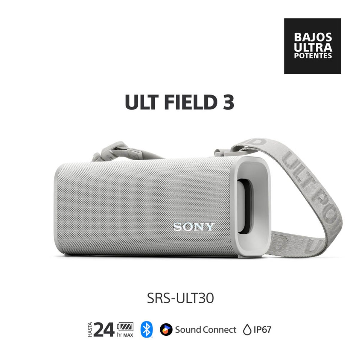 SONY - Sony Parlante Bluetooth SRS-ULT30 Portátil ULT FIELD 3 Blanco