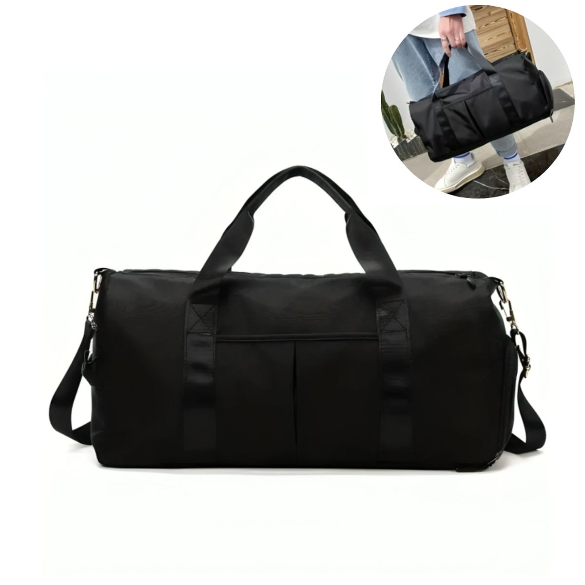 GENERICO - Bolso de viaje de gran capacidad con compartimento para zapatos