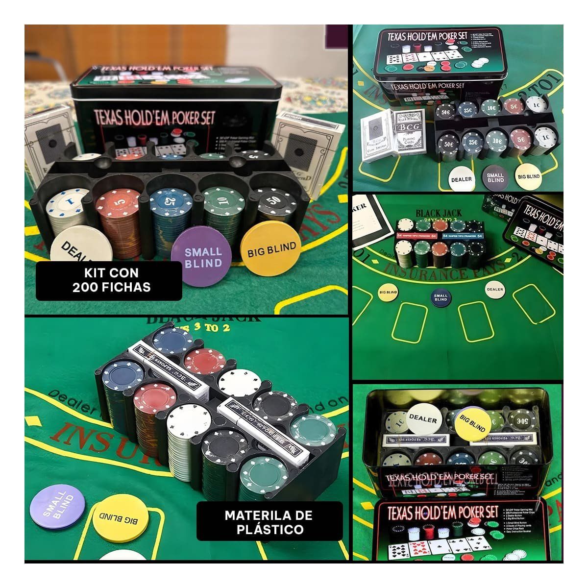 RYBIU IMPORT - Juego de Poker para Familias y Amigos Y+Regalo Stickers