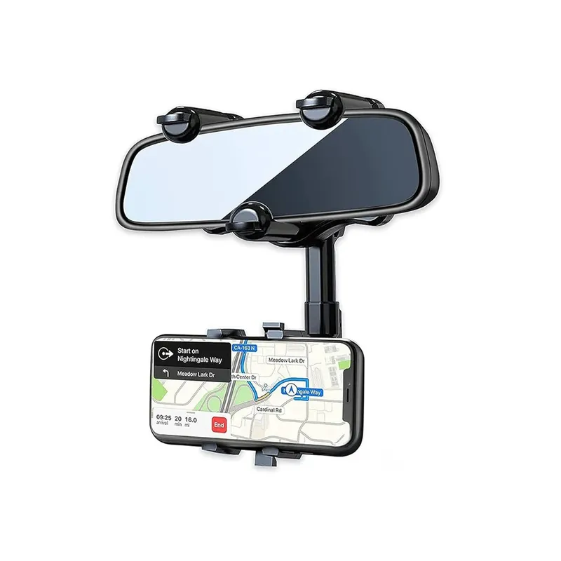 GENERICO - Soporte para Celular Giratorio Resistente de Color Negro