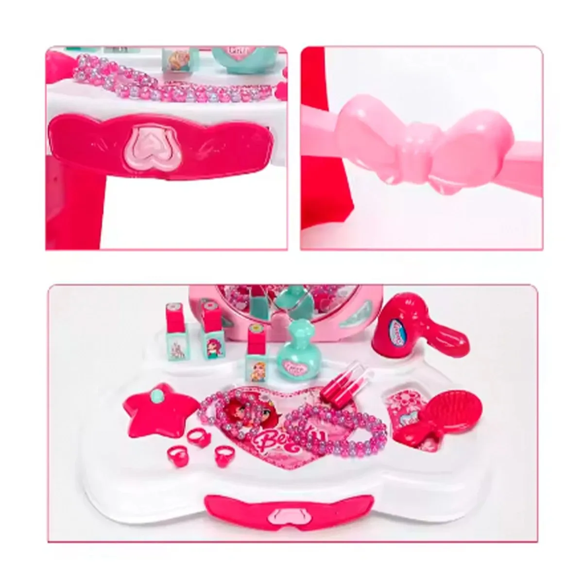 GENERICO - Pack4 Tocador Practico y Util de Rosado Y+Regalo Stickers