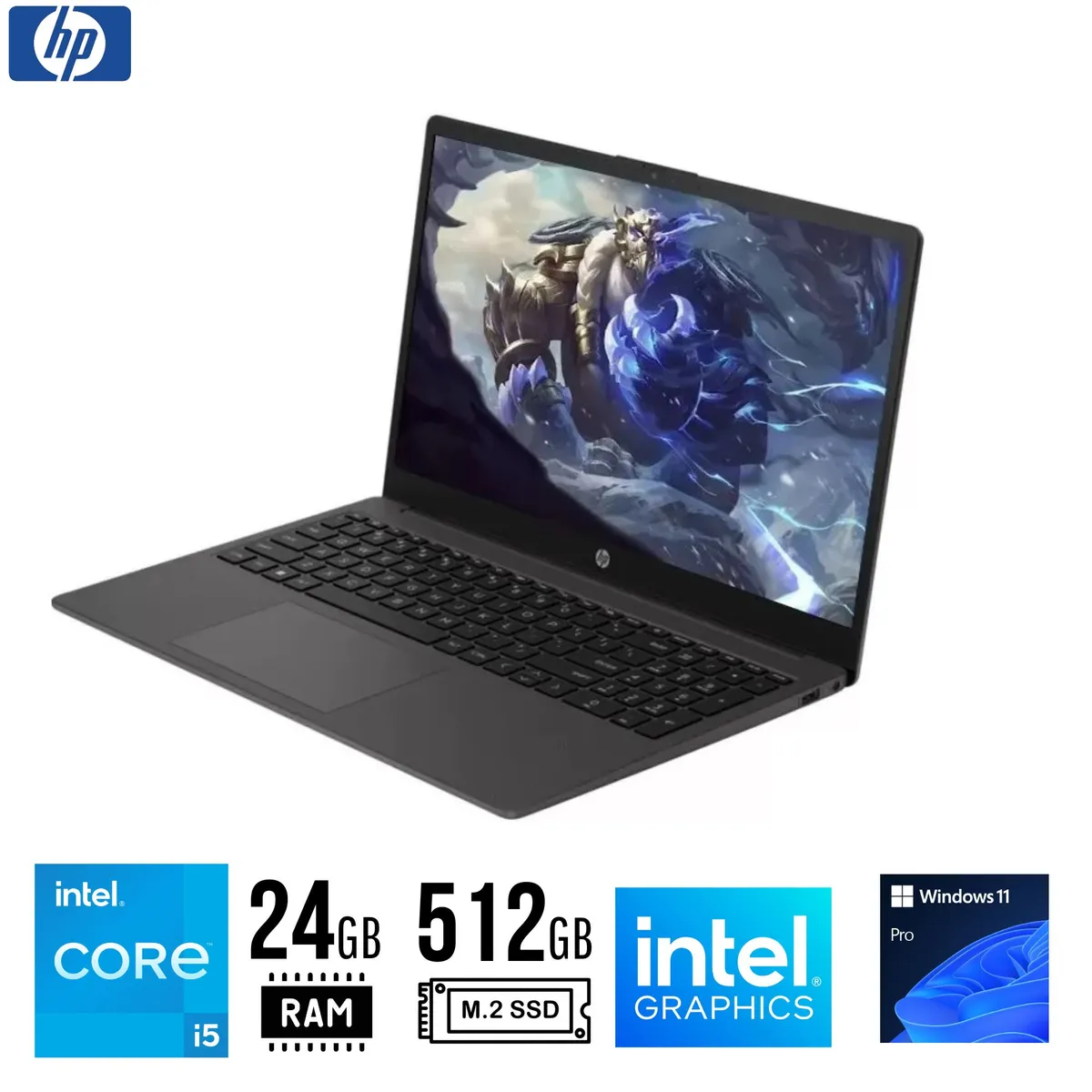 HP - Laptop HP 250 G10 Intel Core i5-1334U 24GB SSD 512GB 15.6"HD Windows 11 PRO