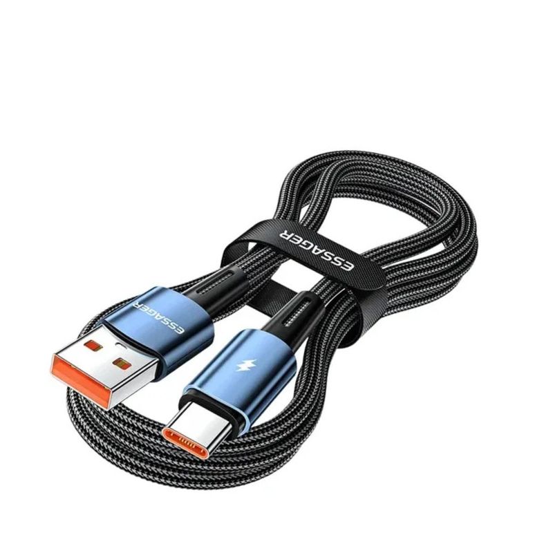 ESSAGER - Cable de Carga Rápida 1M Essager 120W de USB A-USB C color azul