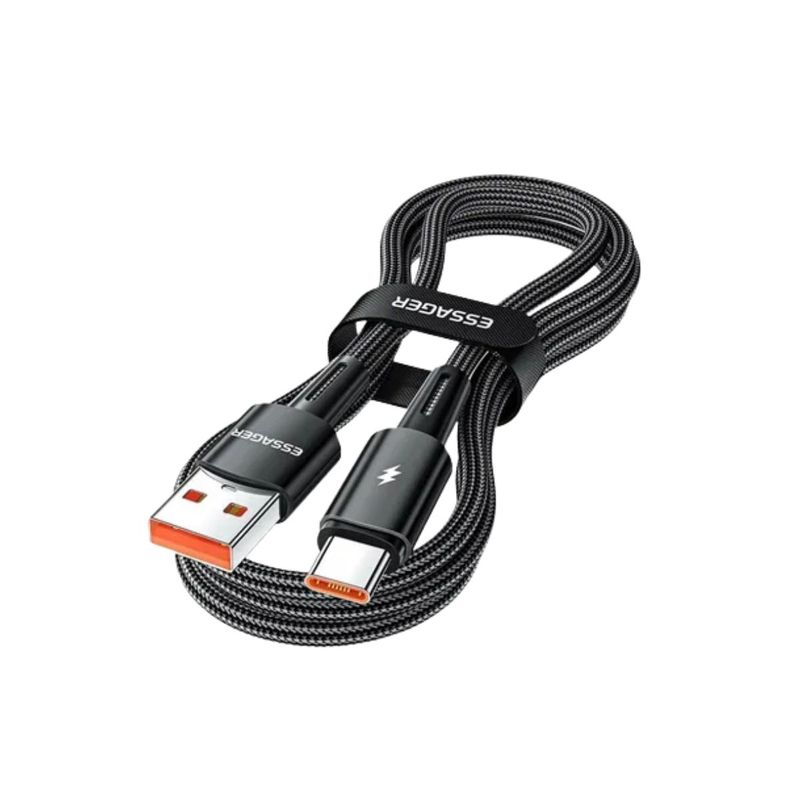ESSAGER - Cable de Carga Rápida de 1M Essager 120W de USB A-USB C color  negro